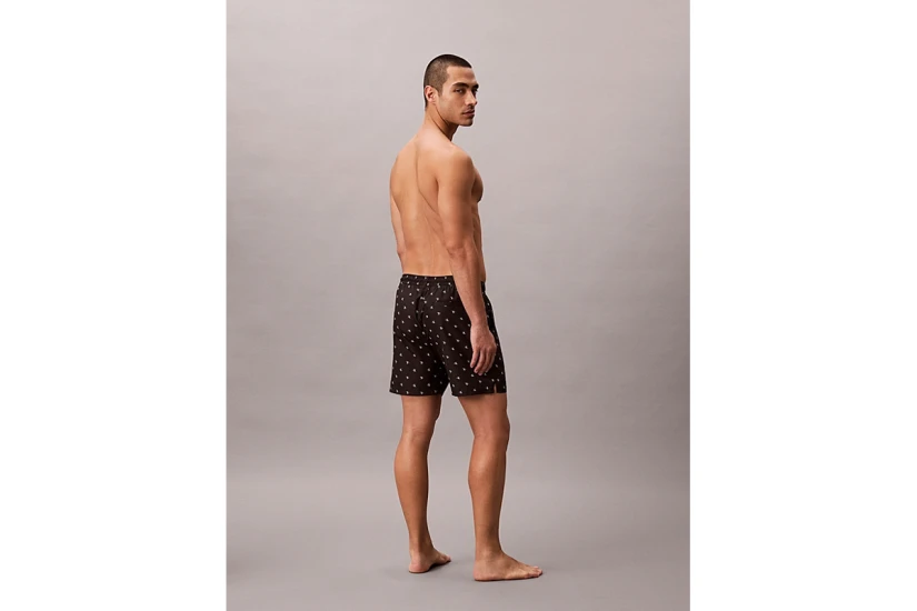 Calvin Klein Solid Swim Ανδρικό Μαγιό Σορτς Μαύρο, Λευκό