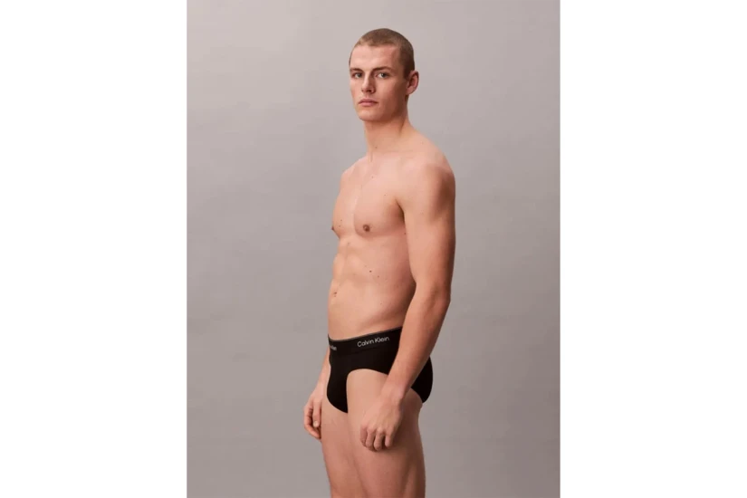 Calvin Klein Icon Cotton Stretch Ανδρικά Εσώρουχα Σλιπ 3-Τεμάχια