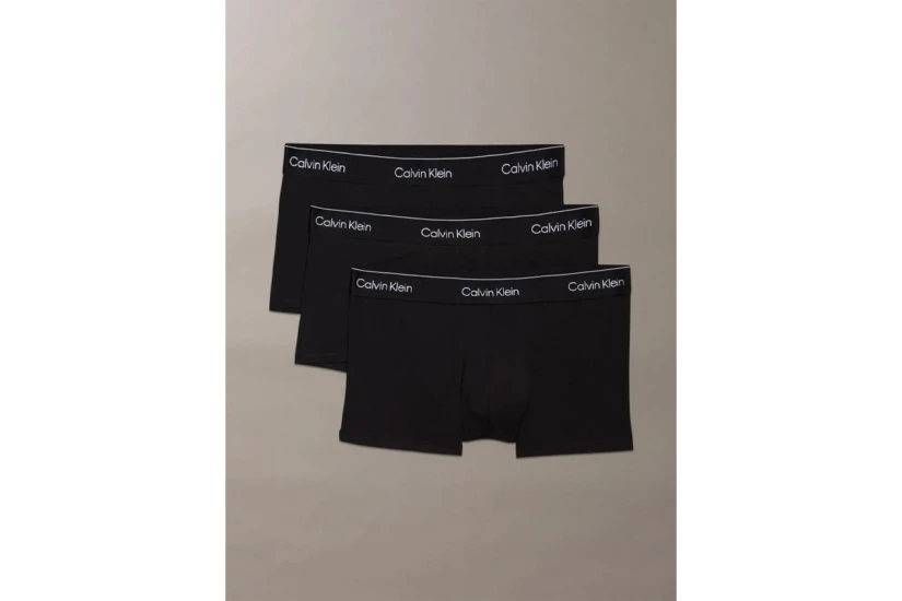 Calvin Klein Icon Cotton Stretch Low Rise Μπόξερ Μαύρα 3-Τεμάχια