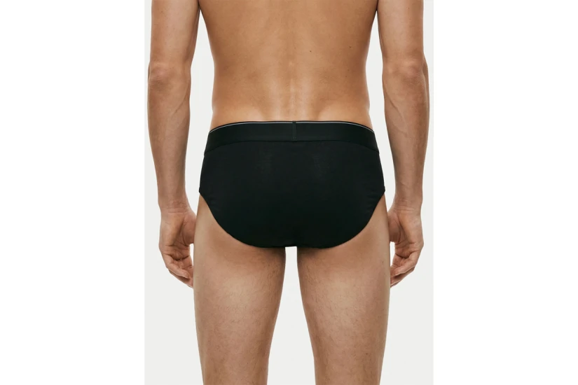 Calvin Klein Graphic Monogram Ανδρικά Εσώρουχα Σλιπ Μαύρα 3-Τεμάχια