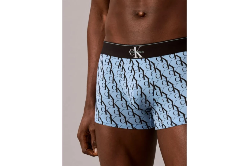 Calvin Klein Graphic Monogram Ανδρικά Εσώρουχα Boxer Μαύρα, Γαλάζια, Λευκά 3 Τεμάχια