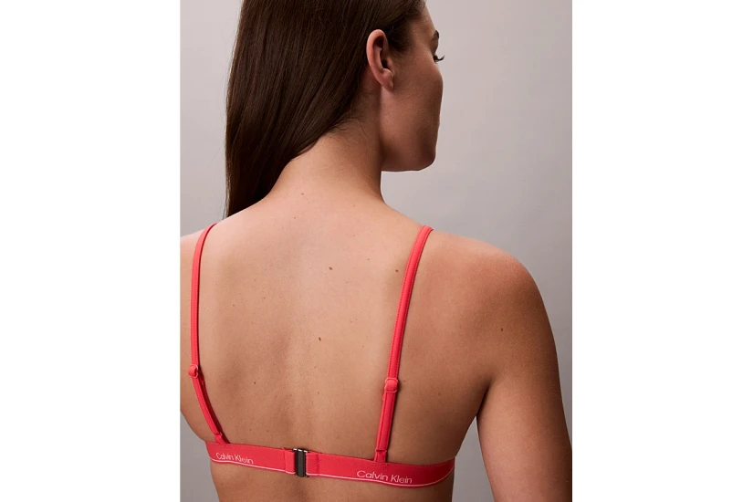 Calvin Klein Icon Γυναικείο Μαγιό Bikini Top Κοραλλί