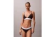 Calvin Klein Lightly Lined Triangle Γυναικείο Bralette Μαύρο, Λευκό