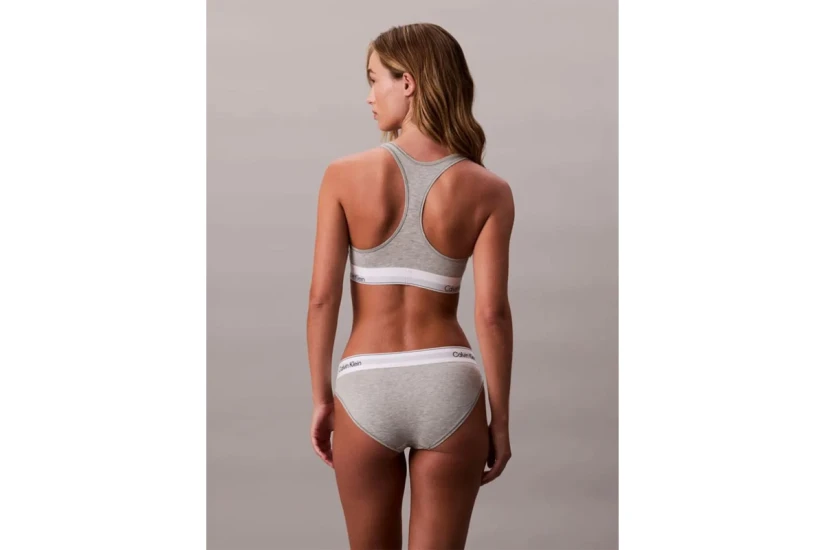 Calvin Klein Icon Cotton Modal Γυναικείο Εσώρουχο Σλιπ Γκρι