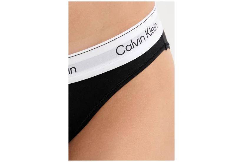 Calvin Klein Icon Cotton Modal Γυναικείο Εσώρουχο Σλιπ Μαύρο, Λευκό