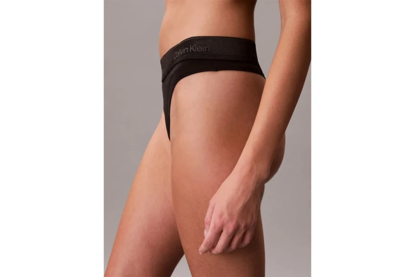 Calvin Klein Icon Cotton Modal Γυναικείο Εσώρουχο String Μαύρο