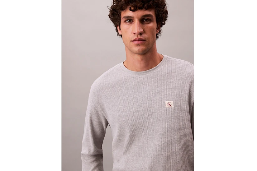 Calvin Klein Ανδρική Μακρυμάνικη Μπλούζα Γκρι