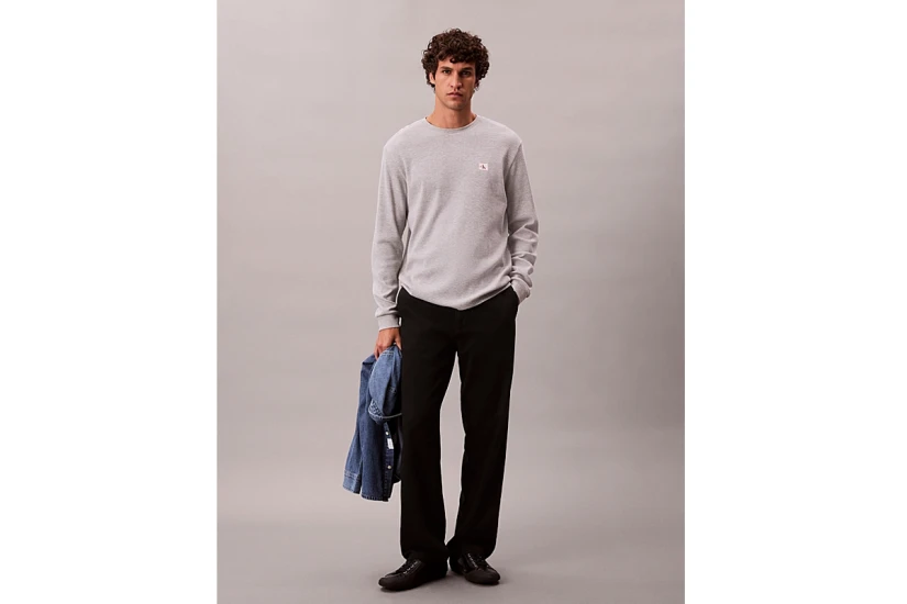 Calvin Klein Ανδρική Μακρυμάνικη Μπλούζα Γκρι