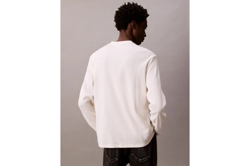 Calvin Klein Ανδρική Μακρυμάνικη Μπλούζα Εκρού