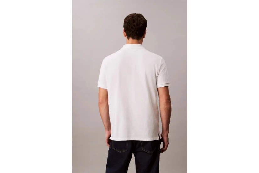 Calvin Klein Ανδρικό Κοντομάνικο Polo Μπλουζάκι Λευκό