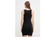 Calvin Klein Logo Graphic Ribbed Γυναικείο Φόρεμα Mini Μαύρο