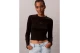 Calvin Klein Γυναικεία Μακρυμάνικη Μπλούζα με Λαιμόκοψη Μαύρη
