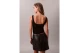 Calvin Klein Slim Ribbed Cotton Γυναικεία Αμάνικη Μπλούζα Μαύρη