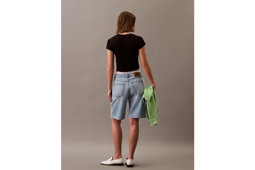 Calvin Klein Monogram Slim Fit Crop Top Κοντομάνικο Γυναικείο (LV047AB802 UB1)