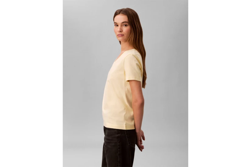 Calvin Klein Monogram Γυναικείο Κοντομάνικο T-Shirt Κίτρινο 