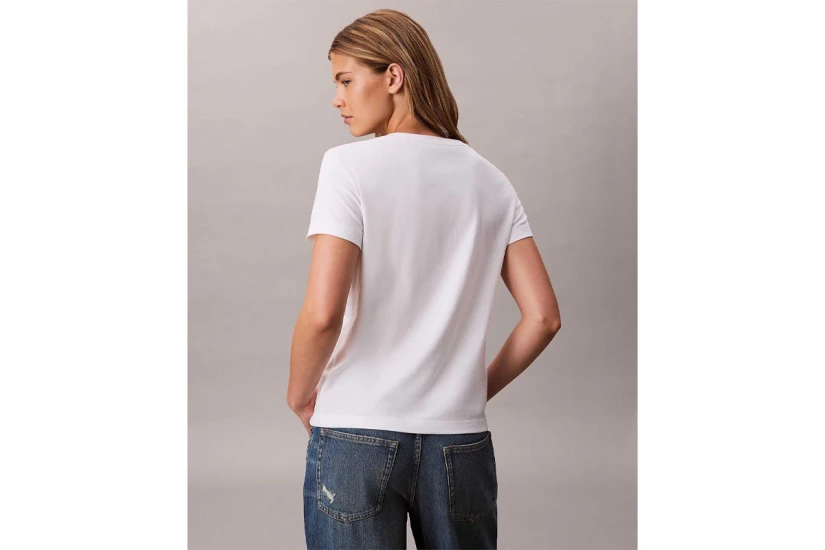 Calvin Klein Monogram Γυναικείο Κοντομάνικο T-Shirt Λευκό