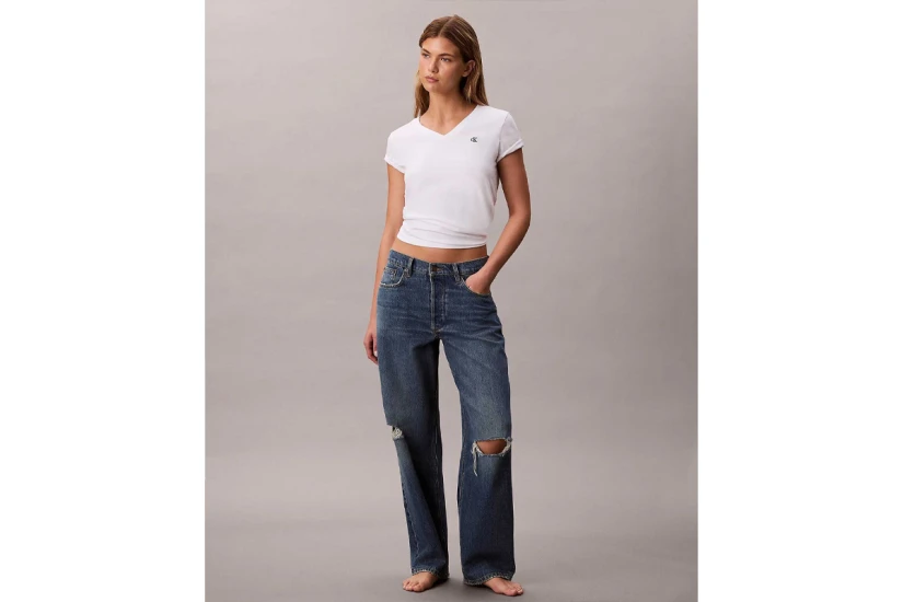 Calvin Klein Monogram Γυναικείο Κοντομάνικο T-Shirt Λευκό