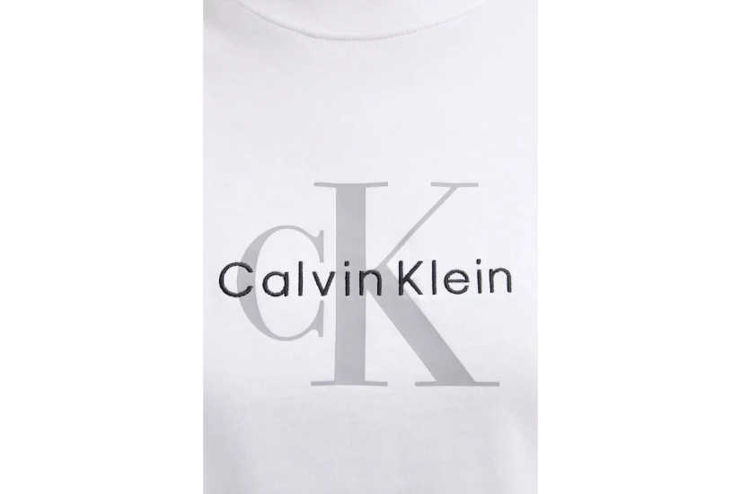 Calvin Klein Monogram Logo Γυναικείο Κοντομάνικο T-Shirt Λευκό