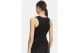 Calvin Klein Cotton Stretch Rib Γυναικεία Αμάνικη Μπλούζα Μαύρη