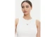 Calvin Klein Cotton Stretch Rib Γυναικεία Αμάνικη Μπλούζα Λευκή