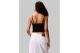 Calvin Klein Cotton Rib Γυναικείο Αμάνικο Crop Top Μαύρο