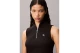 Calvin Klein Quarter Zip Γυναικεία Αμάνικη Μπλούζα Μαύρη