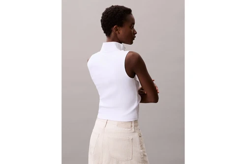 Calvin Klein Sleeveless Quarter Zip Μπλούζα Αμάνικη Γυναικεία (LV047C909G YAA)