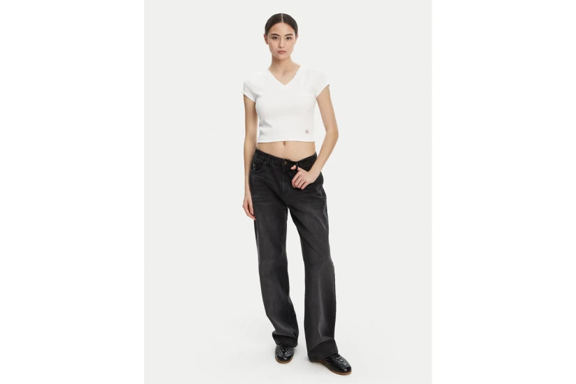 Calvin Klein Μπλούζα Κοντομάνικη Rib (LV047C910G YAF)