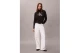 Calvin Klein Soft Chenille Roll Neck Γυναικείο Πουλόβερ Μαύρο, Μπεζ