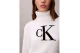 Calvin Klein Soft Chenille Roll Neck Γυναικείο Πουλόβερ Λευκό, Μαύρο