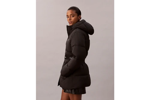 Calvin Klein Logo Belt Hooded Μπουφάν Puffer Γυναικείο (LV047D507G UB1)