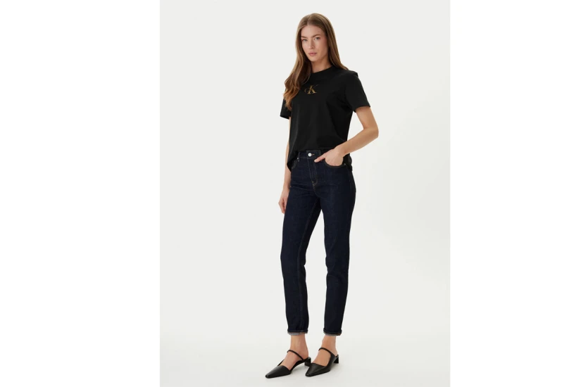 Calvin Klein Classic Fit Γυναικείο Κοντομάνικο T-Shirt Μαύρο