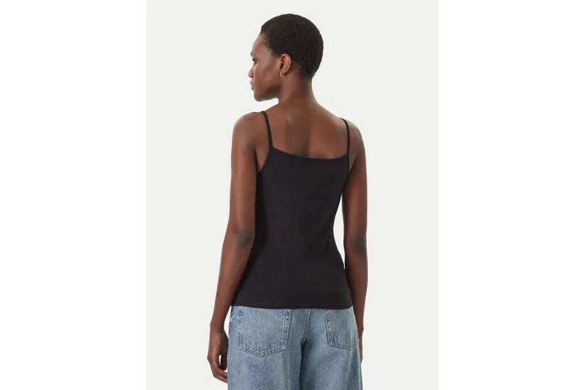 Calvin Klein Cotton Stretch Strap Cami Γυναικεία Αμάνικη Μπλούζα Μαύρη