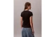 Calvin Klein Slim Varsity Logo Γυναικείο Κοντομάνικο T-Shirt Μαύρο, Εκρού