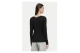 Calvin Klein Woven Label Baby Rib Γυναικεία Βαμβακερή Ζακέτα Μαύρη