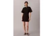 Calvin Klein Milano Jersey Draped Γυναικείο T-Shirt-Φόρεμα Mini Μαύρο