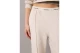 Calvin Klein Logo Waistband Wide Leg Γυναικείο Παντελόνι Φόρμας Εκρού