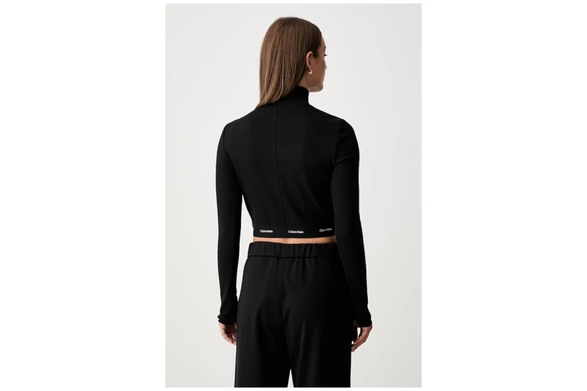 Calvin Klein Baby Rib Crop Logo Tneck (LV047H240G UB1)