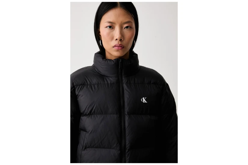 Calvin Klein Essential Cropped Γυναικείο Μπουφάν Puffer Μαύρο