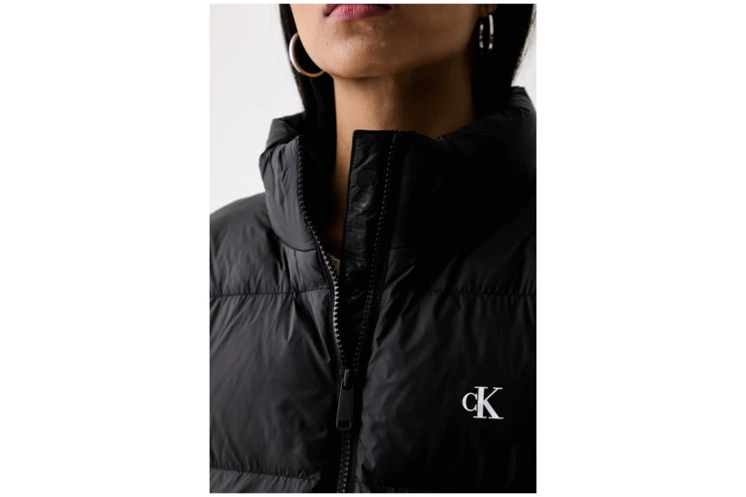 Calvin Klein Essential Cropped Γυναικείο Μπουφάν Puffer Μαύρο