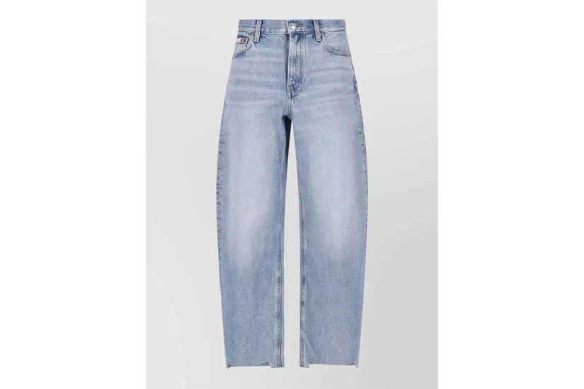 Calvin Klein Relaxed Barrel Γυναικείο Παντελόνι Τζιν Μπλε