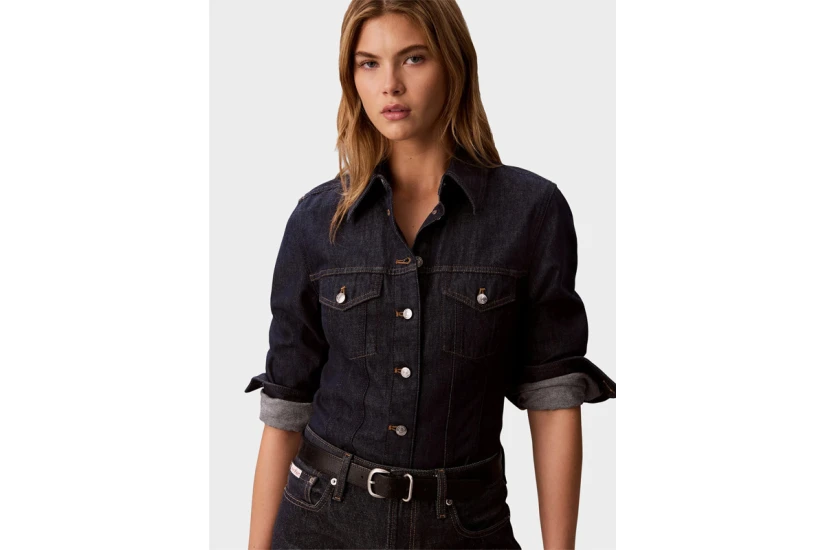 Calvin Klein Classic Τζιν Πουκάμισο Μακρυμάνικο Γυναικείο (LV047H777G 46E)
