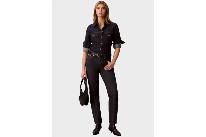 Calvin Klein Classic Τζιν Πουκάμισο Μακρυμάνικο Γυναικείο (LV047H777G 46E)