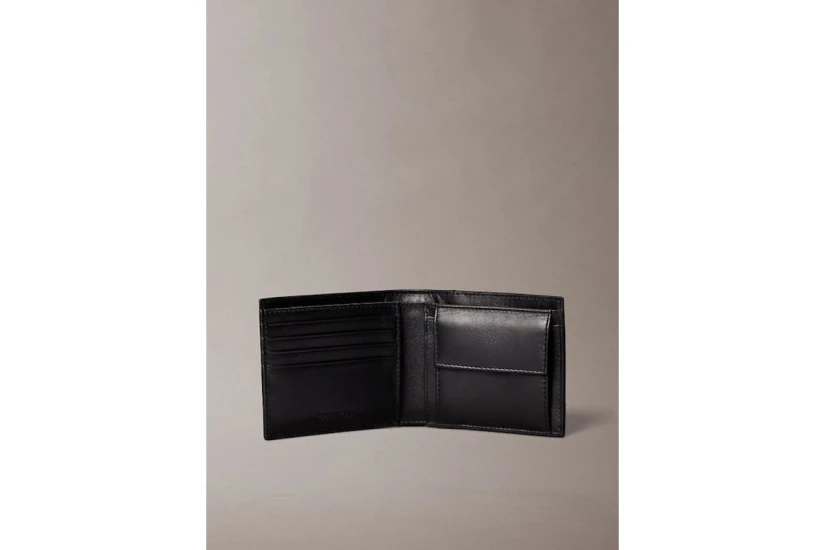 Calvin Klein Leather Bifold Ανδρικό Πορτοφόλι Μαύρο