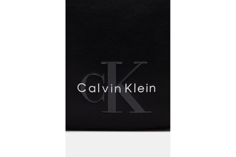 Calvin Klein Bold Logo Webbing Ανδρικό Τσαντάκι Χιαστί - Ώμου Μαύρο