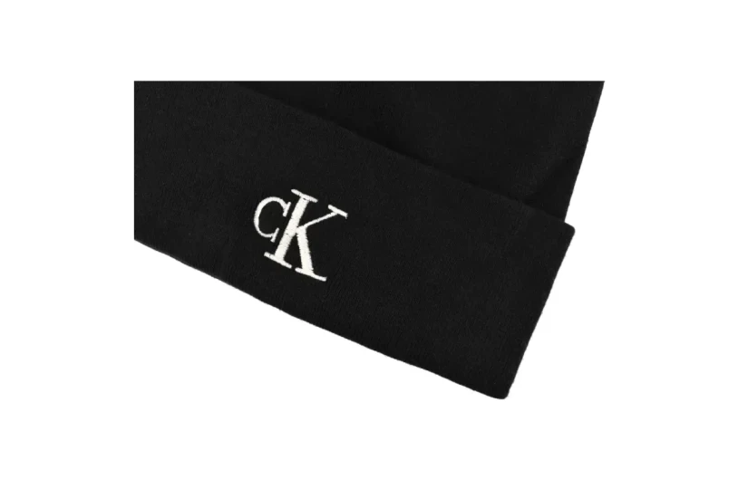 Calvin Klein Signature Logo Χειμερινό Σκουφάκι Μαύρο