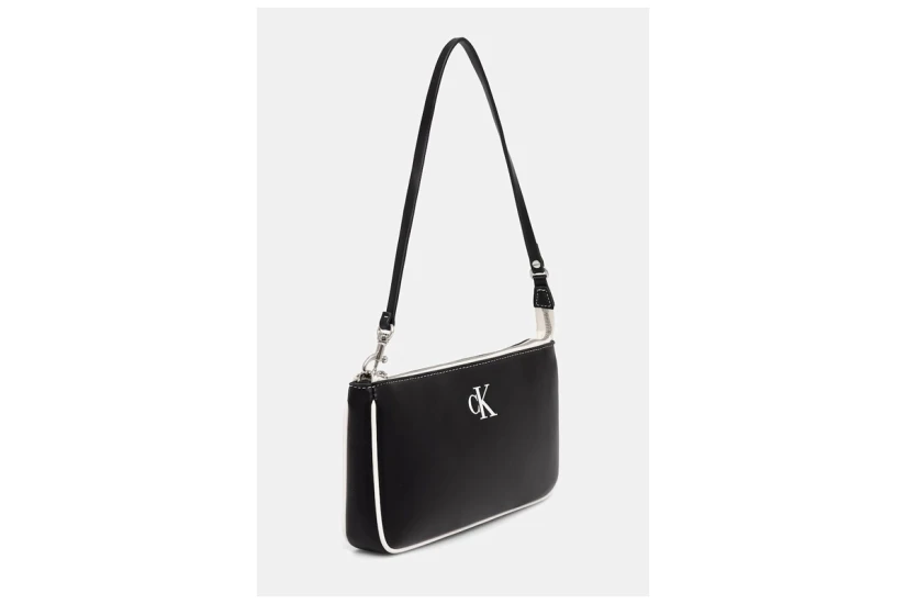 Calvin Klein Contrast CK Convertible Pouch Γυναικεία Τσάντα Ώμου Μαύρη 3L