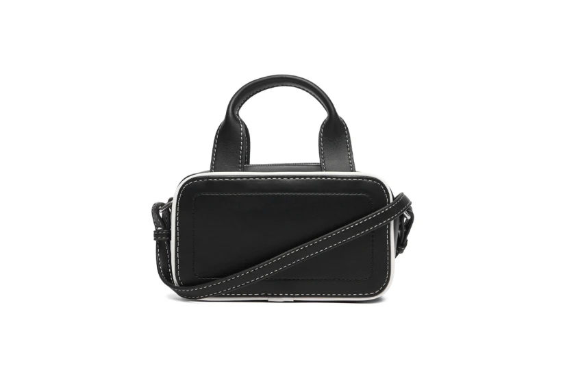 Calvin Klein Contrast Ck Mini Bouletto Τσαντάκι Χιαστί Ώμου - Χειρός Μαύρο, Λευκό