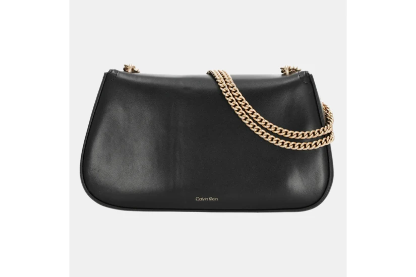 Calvin Klein Monogram Logo Hardware Chain Τσάντα Ώμου - Χειρός Μαύρη