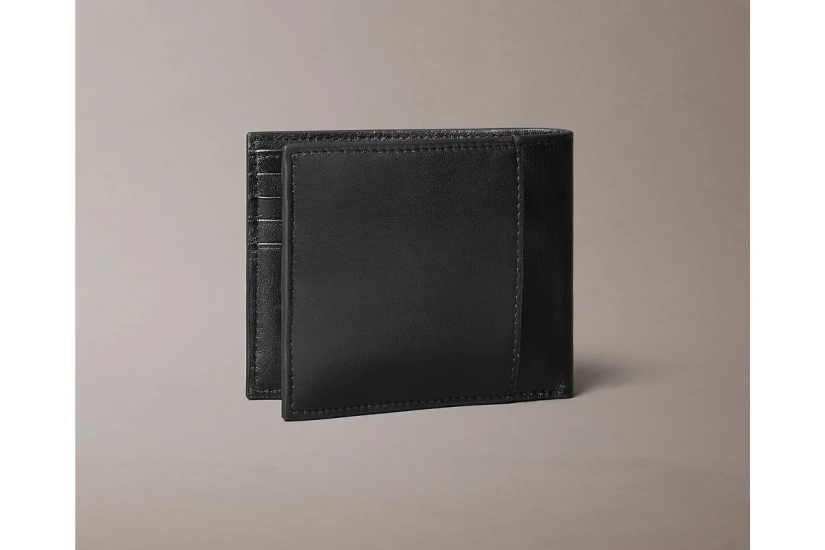 Calvin Klein Leather RFID Billfold Ανδρικό Πορτοφόλι Μαύρο